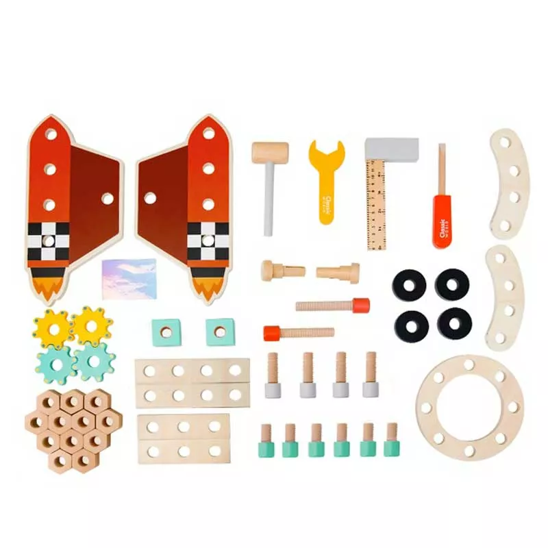 Children's wooden work table - Rocket