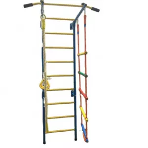 Children's two-tone metal Swedish wall with accessories