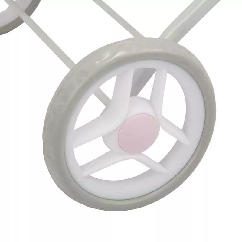 Детска количка за кукли "Емма" в розово и сиво