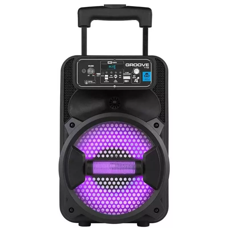 Portable speaker with LED lights and microphone, Groove119
