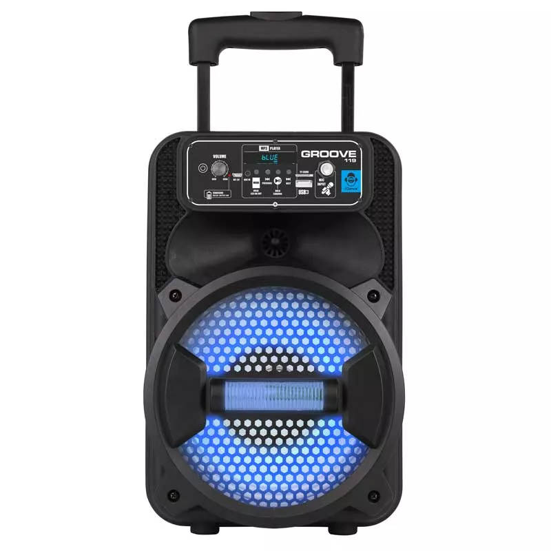 Portable speaker with LED lights and microphone, Groove119