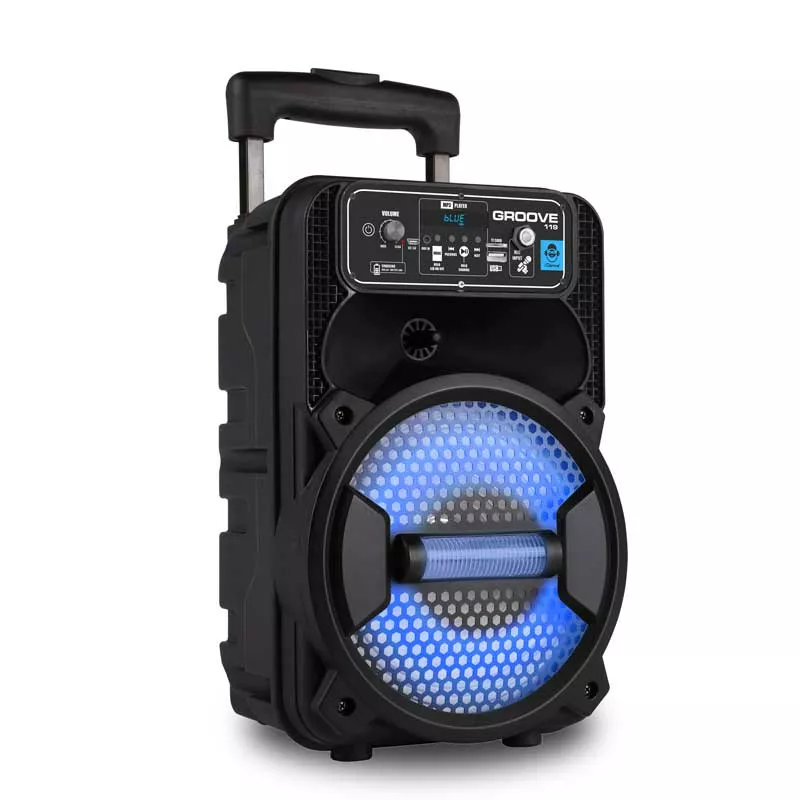 Portable speaker with LED lights and microphone, Groove119