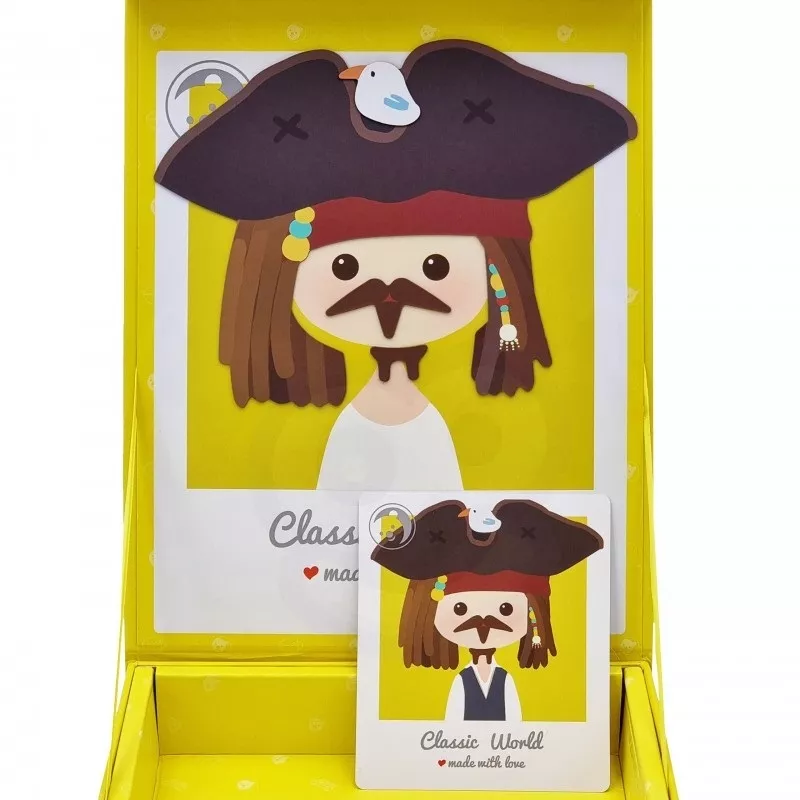 Children's magnetic game with a boy - different professions