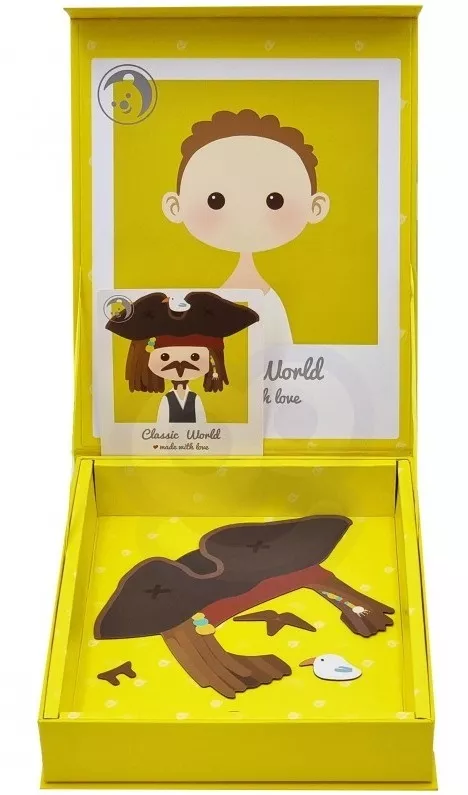 Children's magnetic game with a boy - different professions