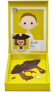 Children's magnetic game with a boy - different professions