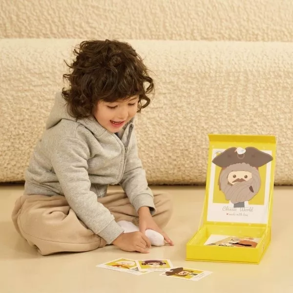 Children's magnetic game with a boy - different professions