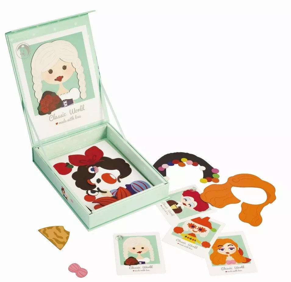 Children's magnetic game with a girl - various professions