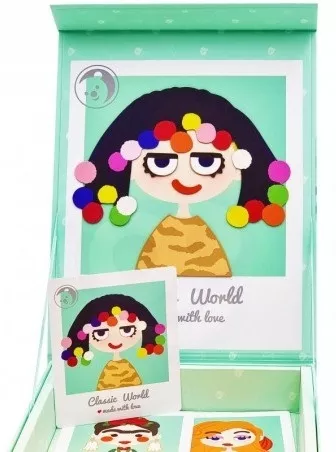 Children's magnetic game with a girl - various professions