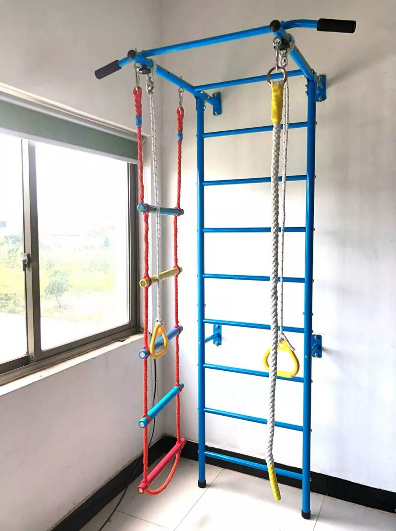 Children's metal Swedish wall with accessories, blue