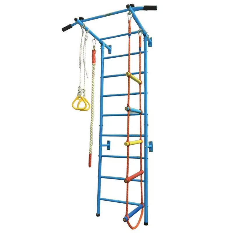 Children's metal Swedish wall with accessories, blue