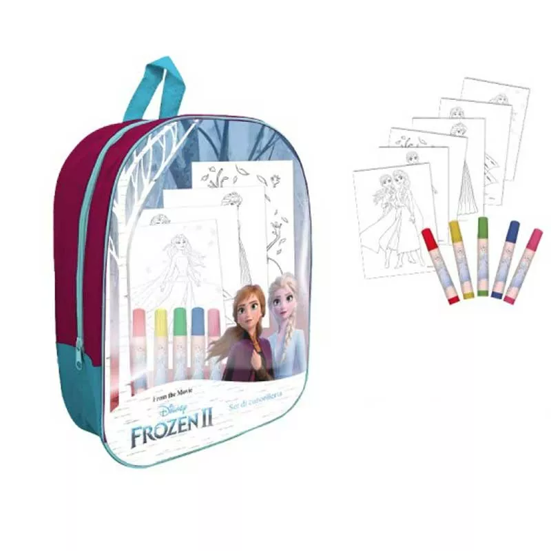 Children's backpack with "Frozen" coloring set - 12 pieces