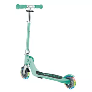 Children's foldable scooter with two light-up wheels Globber Flow Foldable Junior Lights - mint