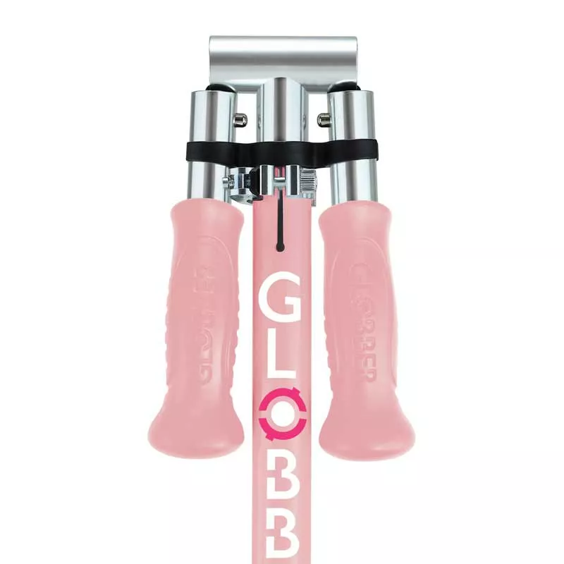 Child foldable scooter with two light-up wheels Globber Flow Foldable Junior Lights - pink