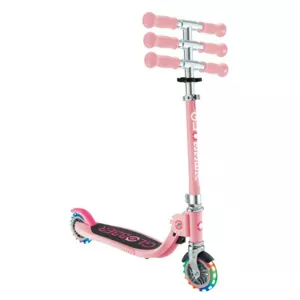 Child foldable scooter with two light-up wheels Globber Flow Foldable Junior Lights - pink