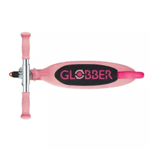 Child foldable scooter with two light-up wheels Globber Flow Foldable Junior Lights - pink