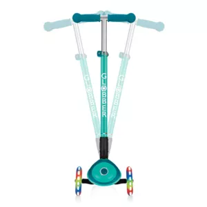 Children's folding scooter with light-up wheels PRIMO FOLDABLE PLUS LIGHTS - emerald green