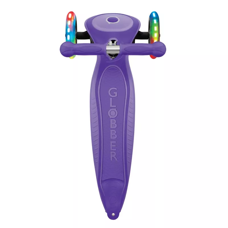 Child's foldable scooter with light-up wheels PRIMO FOLDABLE PLUS LIGHTS - purple