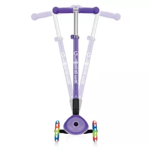 Child's foldable scooter with light-up wheels PRIMO FOLDABLE PLUS LIGHTS - purple