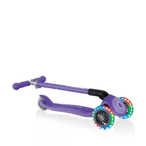 Child's foldable scooter with light-up wheels PRIMO FOLDABLE PLUS LIGHTS - purple