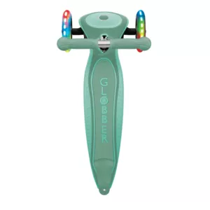 Child foldable scooter with light-up wheels PRIMO FOLDABLE PLUS LIGHTS - mint green