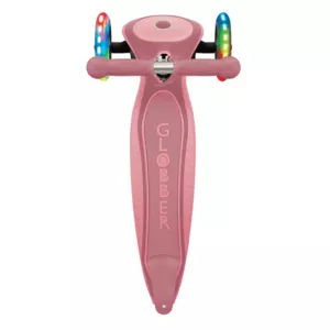 Child foldable scooter with light up wheels PRIMO FOLDABLE PLUS LIGHTS - pastel pink