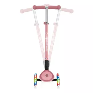 Child foldable scooter with light up wheels PRIMO FOLDABLE PLUS LIGHTS - pastel pink