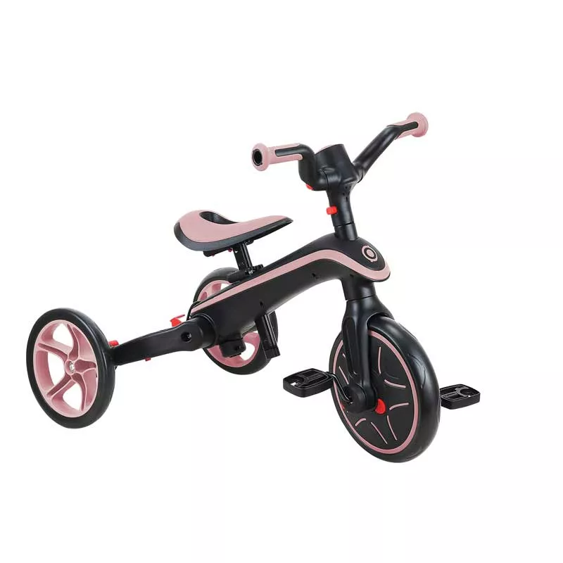 Children's tricycle 4 in 1 GLOBBER EXPLORER TRIKE FOLDABLE, foldable, pink color