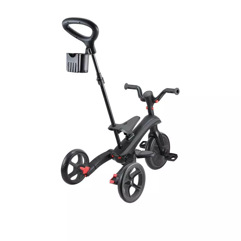 Children's tricycle 4 in 1 GLOBBER EXPLORER TRIKE FOLDABLE, foldable, gray-black color