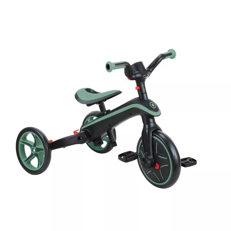 Children's 4 in 1 tricycle GLOBBER EXPLORER TRIKE FOLDABLE, foldable, color olive