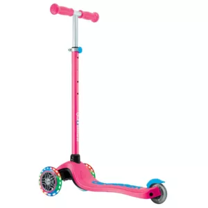 Kids scooter with 3 light up wheels GLOBBER PRIMO PLUS LIGHTS, pink