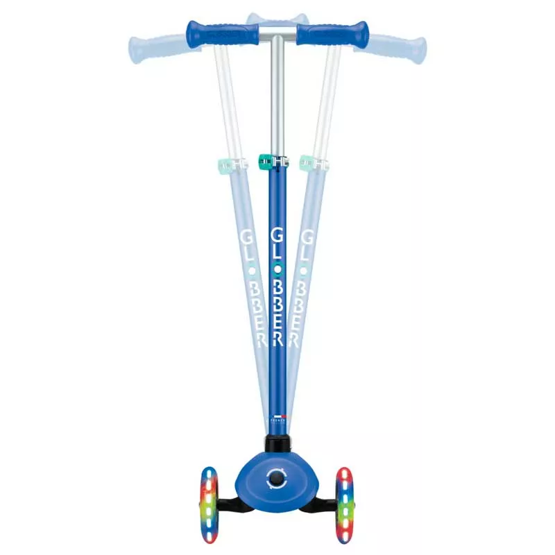Children's scooter with 3 light-up wheels GLOBBER PRIMO PLUS LIGHTS, blue - green