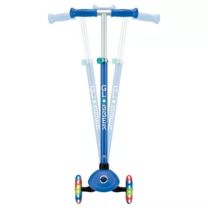 Children's scooter with 3 light-up wheels GLOBBER PRIMO PLUS LIGHTS, blue - green