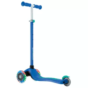 Children's scooter with 3 light-up wheels GLOBBER PRIMO PLUS LIGHTS, blue - green