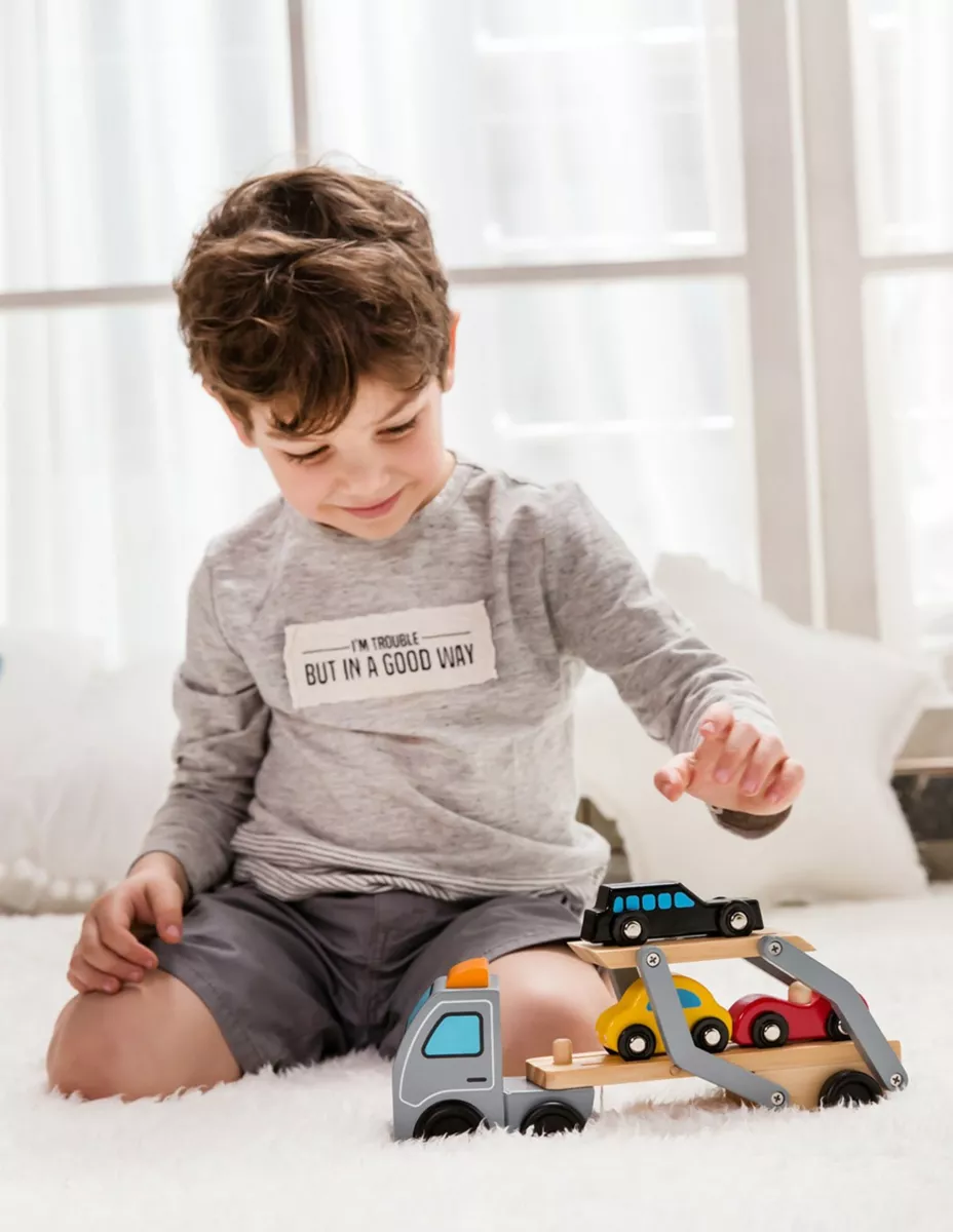 Children's car carrier with 3 carts