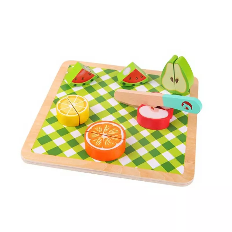 Children's wooden 3D puzzle - fruit slicing