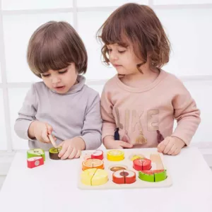 Children's wooden 3D puzzle - fruit slicing