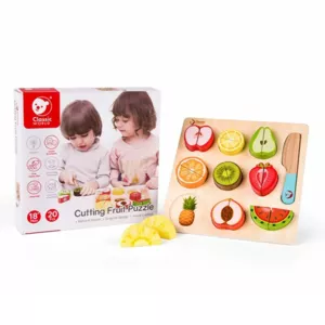 Children's wooden 3D puzzle - fruit slicing