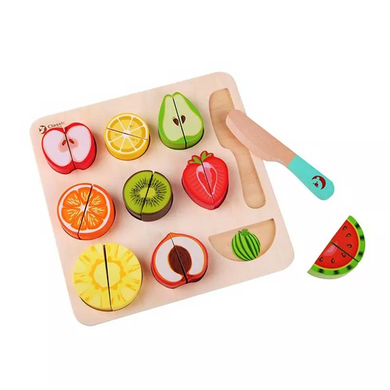Children's wooden 3D puzzle - fruit slicing