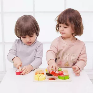 Children's wooden 3D puzzle - fruit slicing