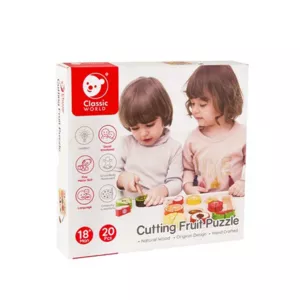 Children's wooden 3D puzzle - fruit slicing