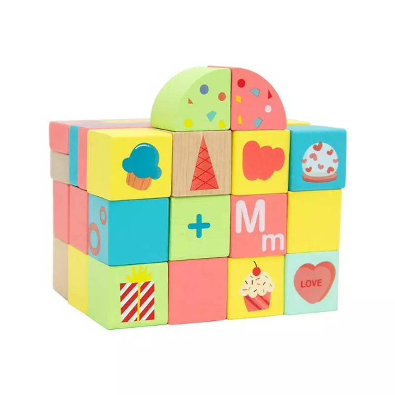 Children's wooden construction set of 68 pieces - Sweets