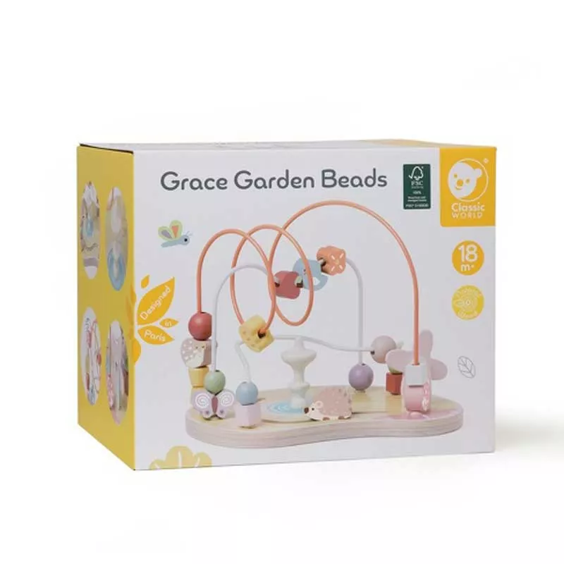 Children's wooden campfire - Colorful garden