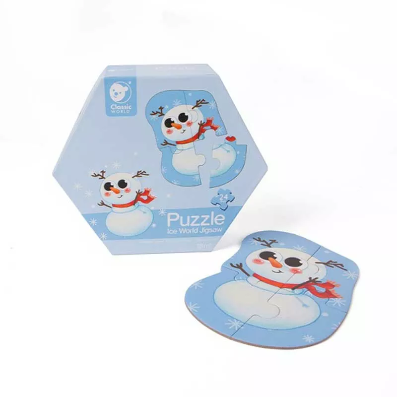 Детски дървен пъзел - Снежна приказка