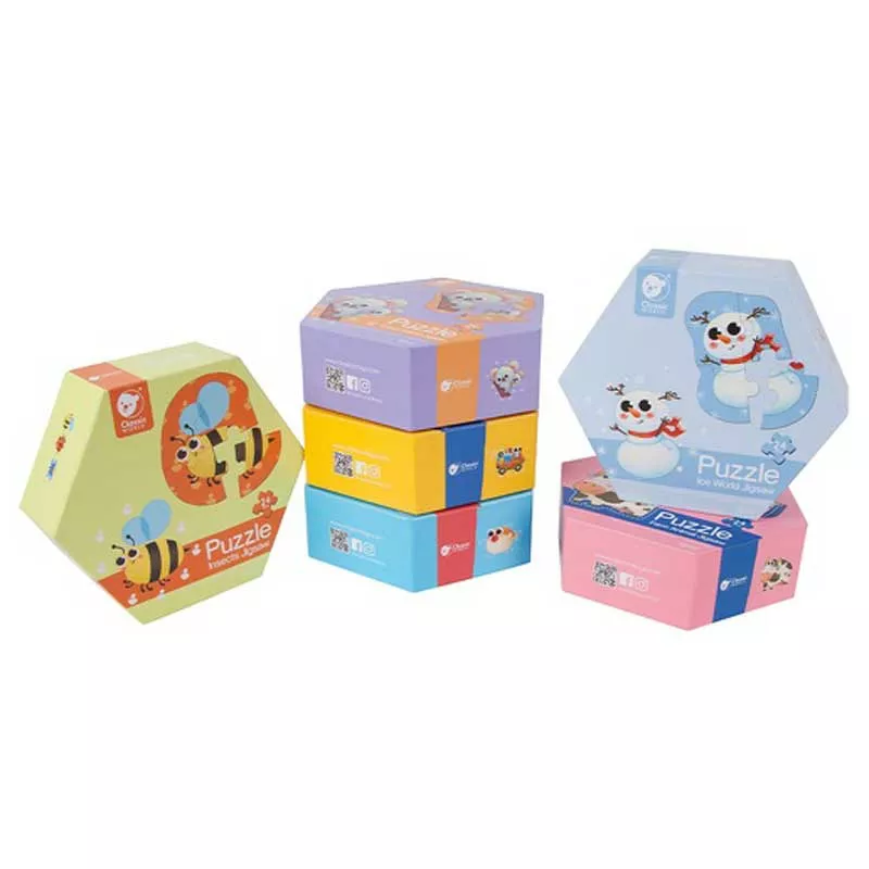 Детски дървен пъзел - Снежна приказка