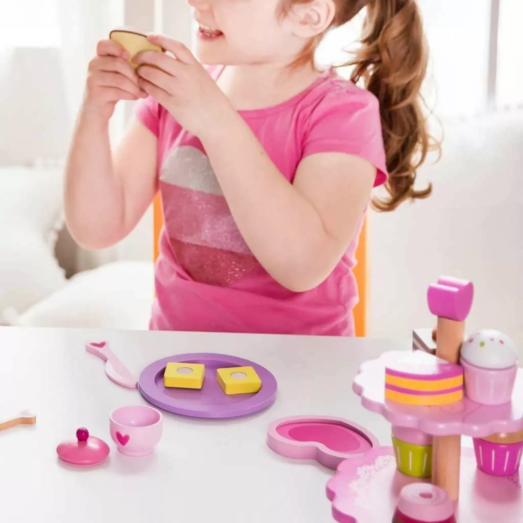 Children's wooden toy toaster for playing