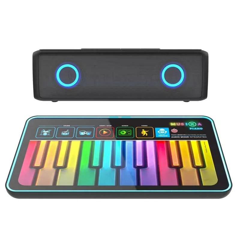 Set of musical tablet-piano with speaker, for children