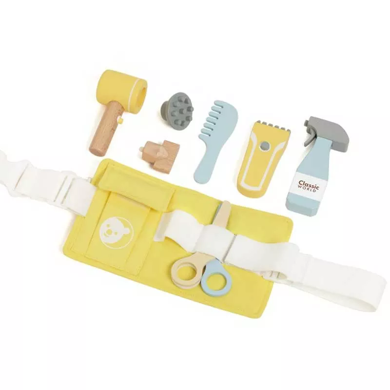 Children's hairdressing set with belt