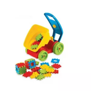 Children's truck "Gobo" with a set of waffle construction pieces