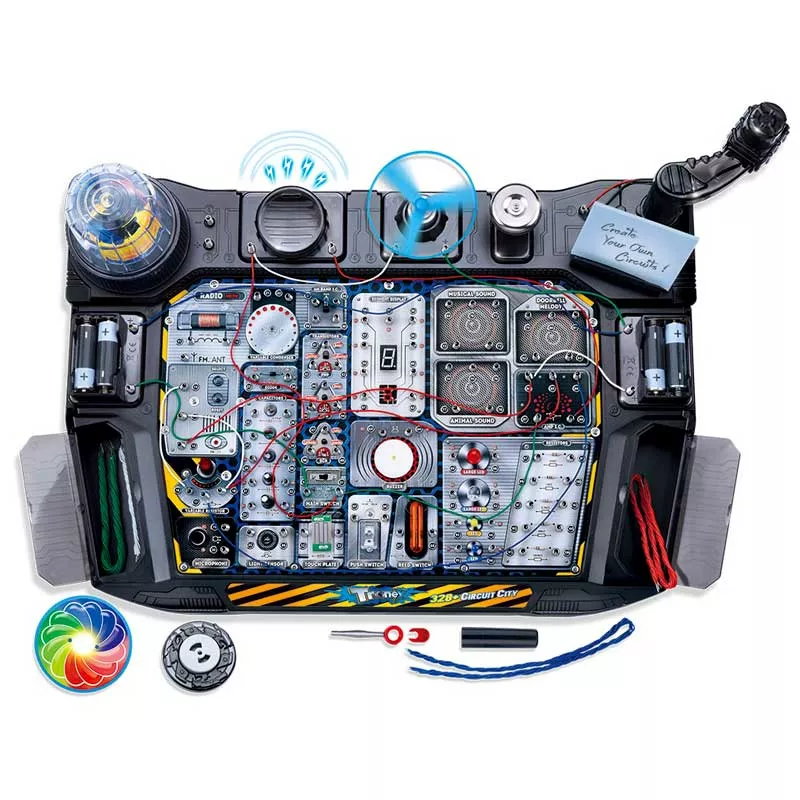 Children's set of 328 experiments with electrical circuits