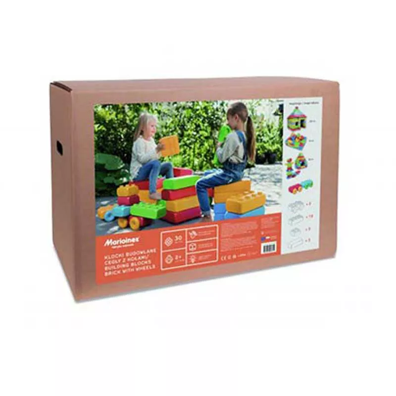 Children's construction set from "MAXI" building blocks with 2 cars 30 pieces
